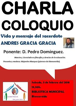 Cartel Charla Coloquio Andrés García